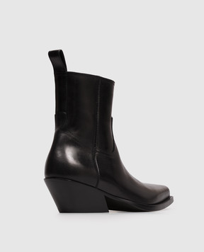 Ann Demeulemeester Черные кожаные казаки Imme B0014393LT205