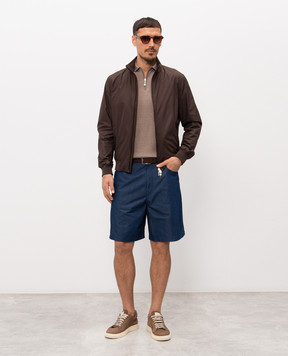 Givenchy Сині шорти з принтом логотипа BM51PE517D