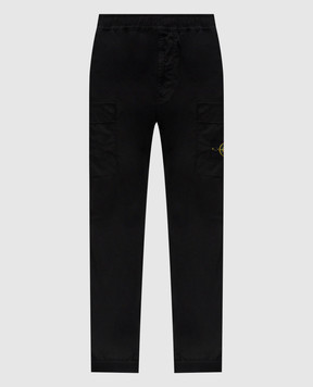 Stone Island Чорні джогери з логотипом K2S153100031S0010