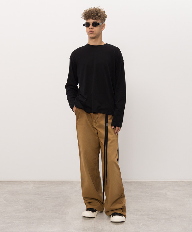 Ann Demeulemeester Чорний лонгслів з написом Dear Night Thoughts B0014553FA206 зображення 2