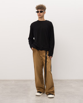 Ann Demeulemeester Черный лонгслив с надписью Dear Night Thoughts B0014553FA206