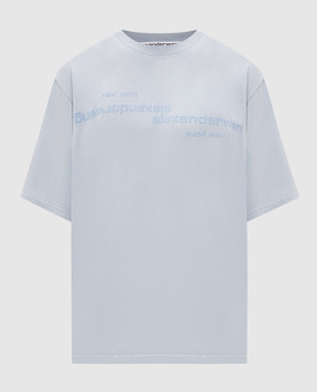 Alexander Wang Блакитна футболка з принтом логотипа UCC3261926m