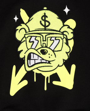 Sprayground Дитяче чорне худі Graffiti Bear SPY1440EBLK