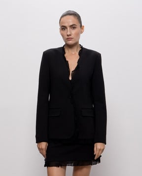 Twinset Черный жакет с оборками 262TP2275