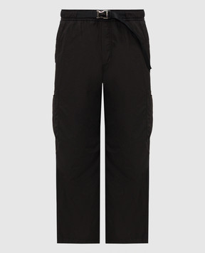 Iceberg Чорні штани-карго з поясом B1300032