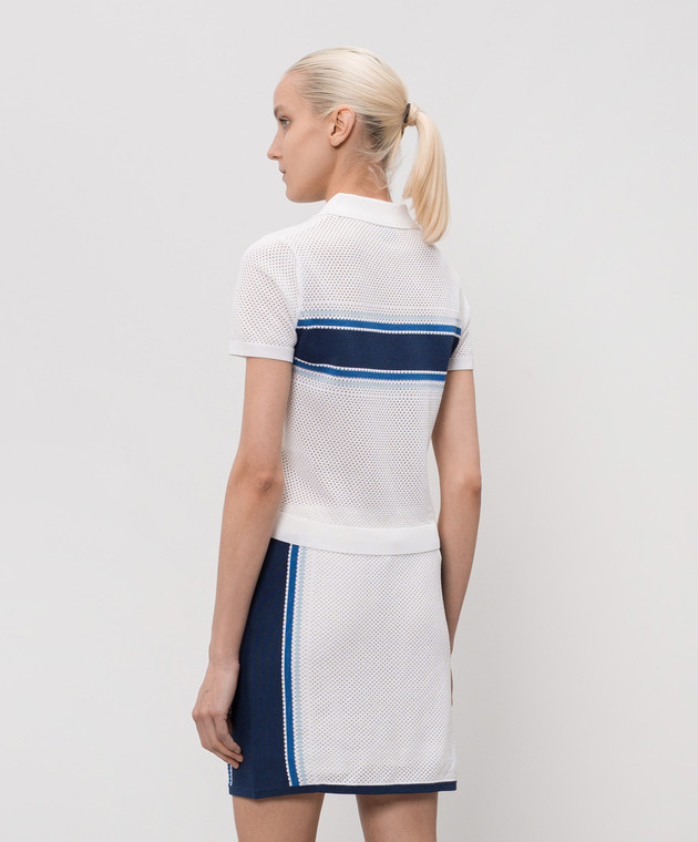 Casablanca Белое ажурное поло с шерстью WSS26KW126201 изображение 4