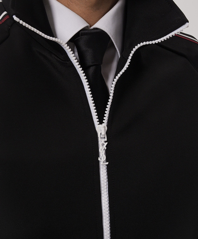 Saint Laurent Черная спортивная куртка A001C0Y38EI изображение 5