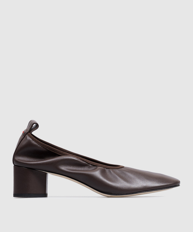 Aeyde Коричневые кожаные туфли Gemma PUHPPR45RO109FW24953007