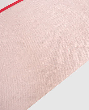 Le Jacquard Fraincais Рожева кругла скатертина Tivoli з льону у візерунок 22505