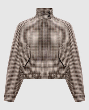 Brunello Cucinelli Бежевая куртка из шерсти в клетку MG5237693P