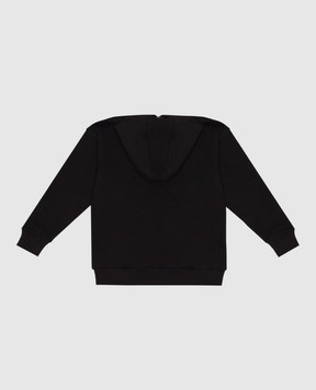Balmain Детское черное худи с контрастной надписью BZ4H00Z31831214