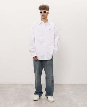 Off-White Белая рубашка Bacco Arrow 44MGE055F26F002