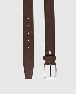 ISAIA Коричневий замшевий ремінь FB0047PLF04