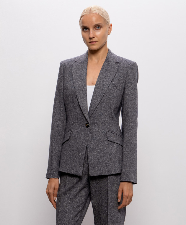 Etro Серый жакет с шерстью и шелком WRCA008199TUBS2 изображение 3