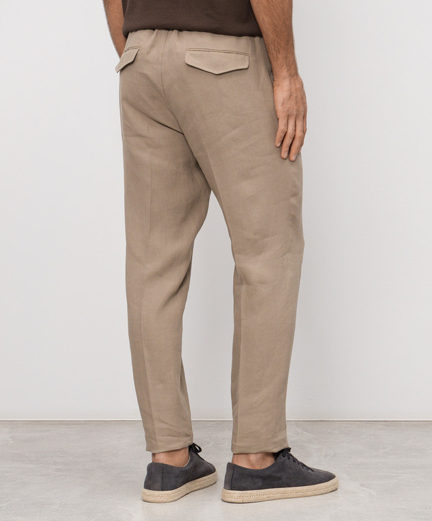 Peserico Бежеві штани з льону R54274D02597 зображення 4