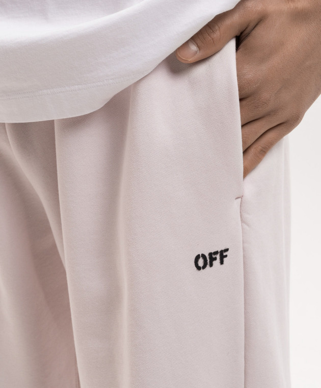 Off-White Рожеві спортивні штани з принтом 44MCH05AS26F005 зображення 5
