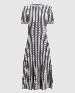 Alexander McQueen Платье цвета айвори в полоску 876347Q1BH0