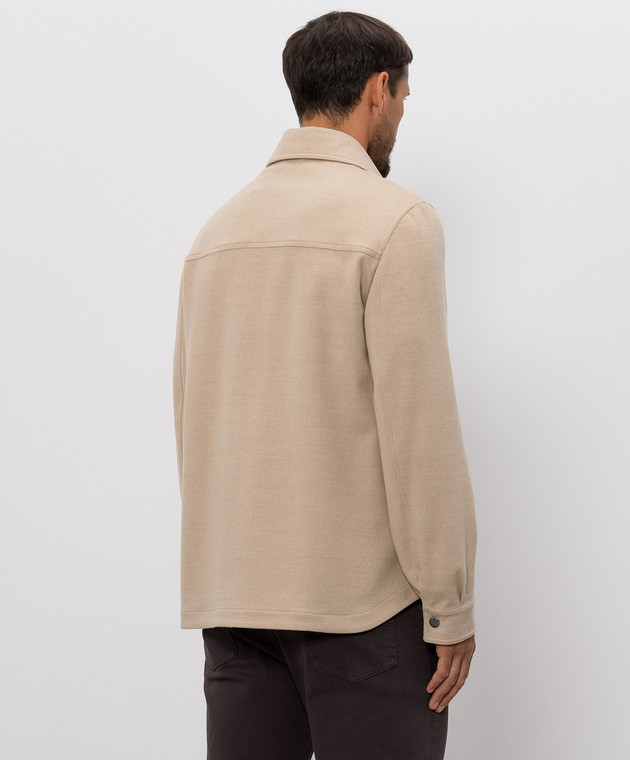 Brunello Cucinelli Бежева куртка з вовни MV4676549 зображення 4