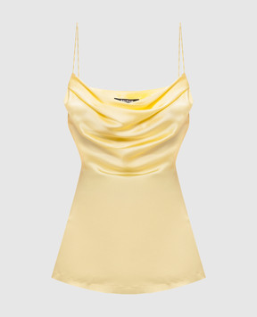 Balmain Жовтий топ із шовку GF1AD400SE95