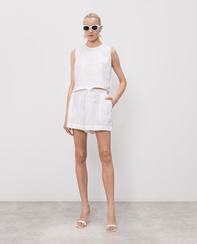 Twinset Білі шорти з льону 261TT2304