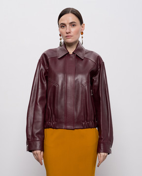 Versace Бордовая кожаная куртка 10228131A16885