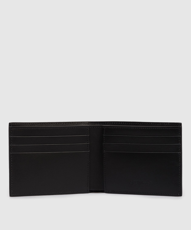 Off-White Чорне шкіряне портмоне Heritage OMNC094C99LEA001 зображення 3