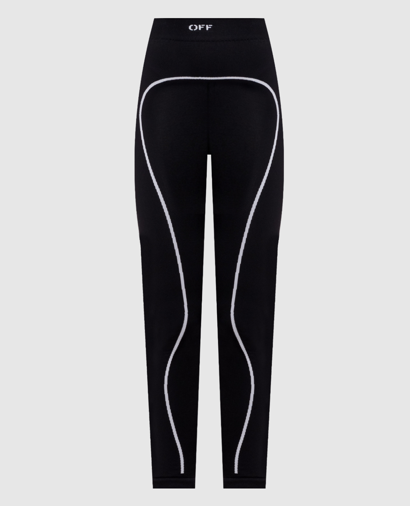 Черные леггинсы с узором логотипа