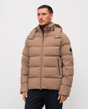 Stefano Ricci Коричневый пуховик с нашивкой эмблемы M6J5S00020PA003R