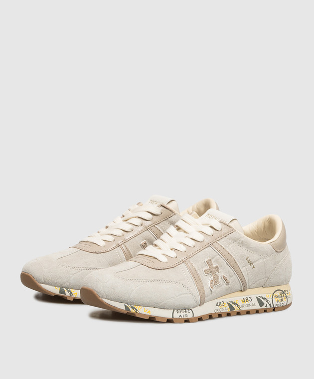 Premiata Серые замшевые кроссовки Lucy LUCYD018414 изображение 2
