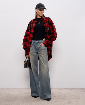 Vetements Чорне боді з брендовою нашивкою WE76BD537B