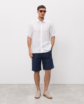 Trussardi Біла сорочка з короткими рукавами з льону 5027N000034NMS109T19