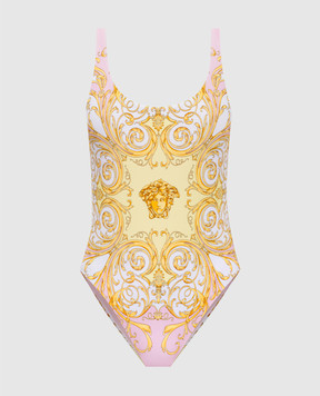 Versace Рожевий купальник в принт Spring Barocco 10165921A17194