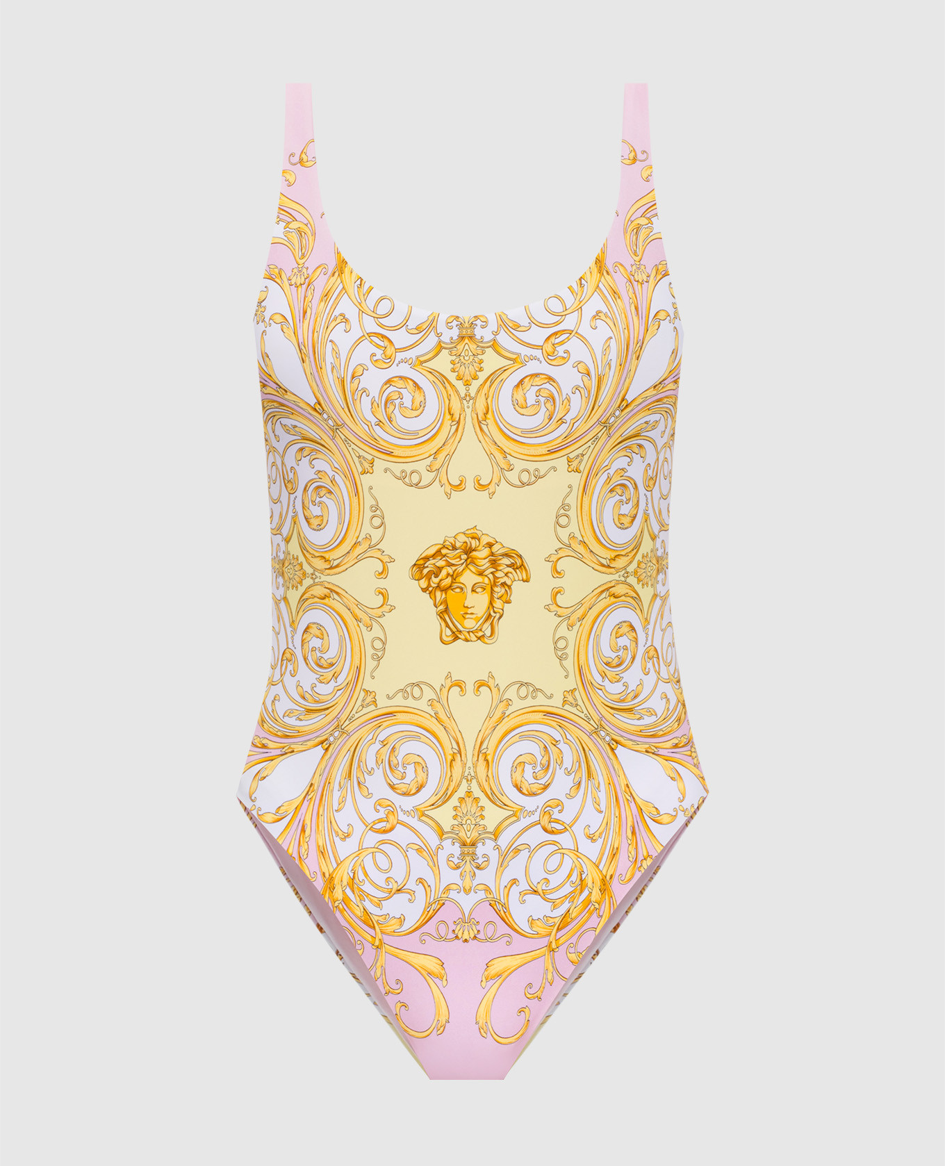 

Розовый купальник в принт Spring Barocco, Слитные купальники