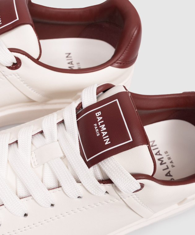 Balmain Шкіряні кросівки B-Court кольору айворі HN1VI690LVTR зображення 5