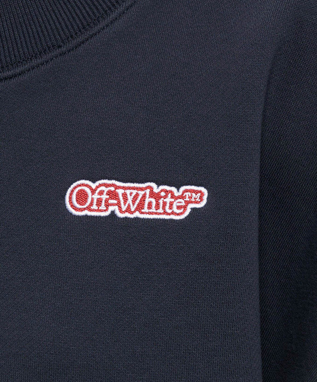Off-White Синій світшот Star 2FE00512T зображення 5