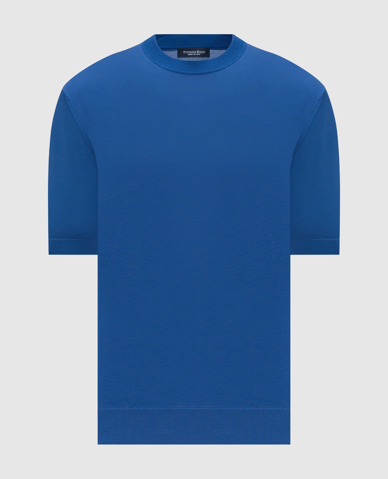 Синяя футболка из шелка