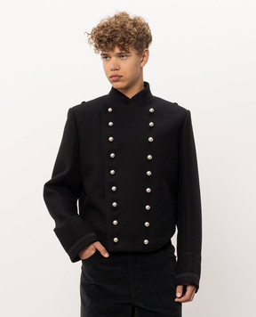 Ann Demeulemeester Черный двубортный укороченный жакет Noa Marsina B0014456FA797