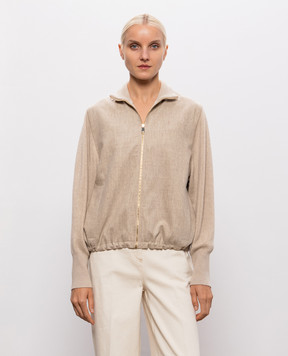 Fabiana Filippi Бежевая куртка с шерстью GCD226F220M436
