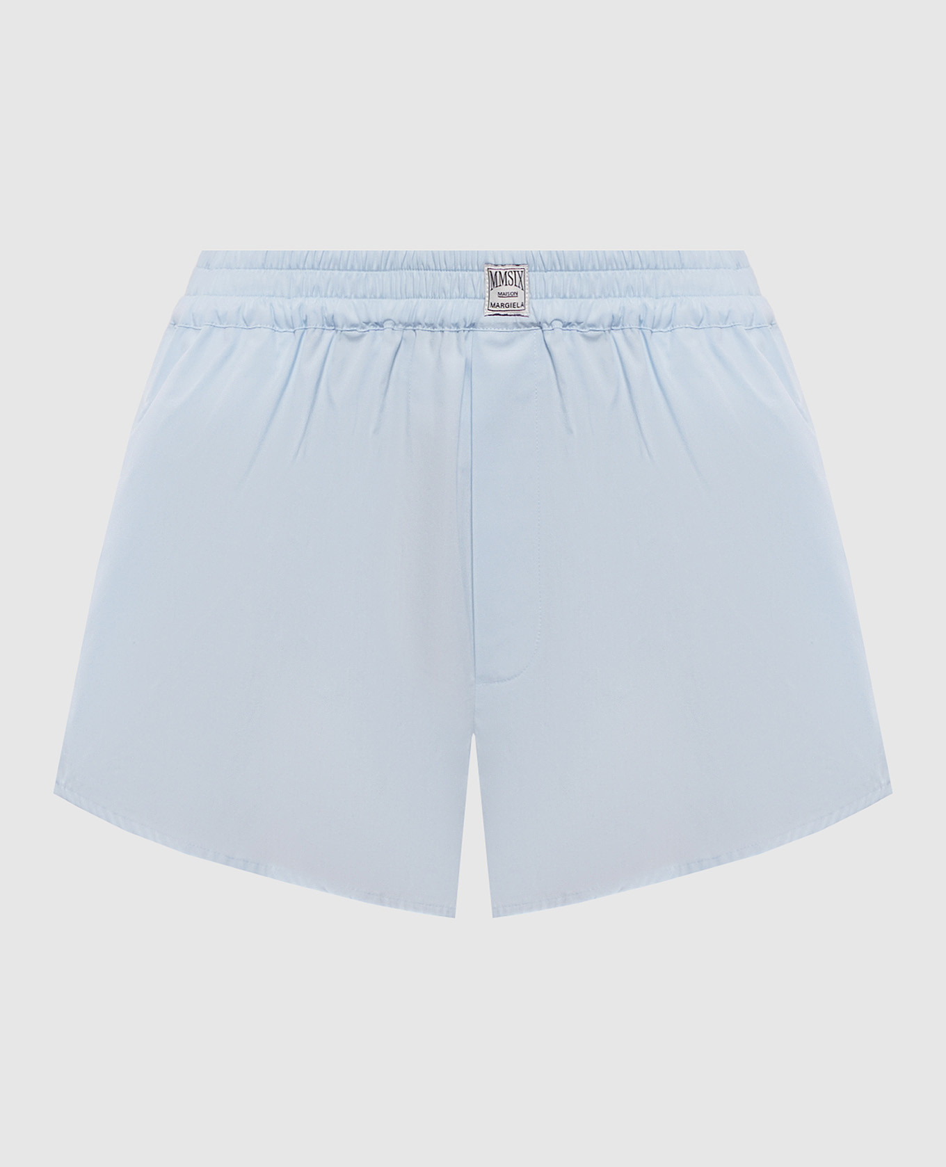 Блакитні шорти з нашивкою логотипа