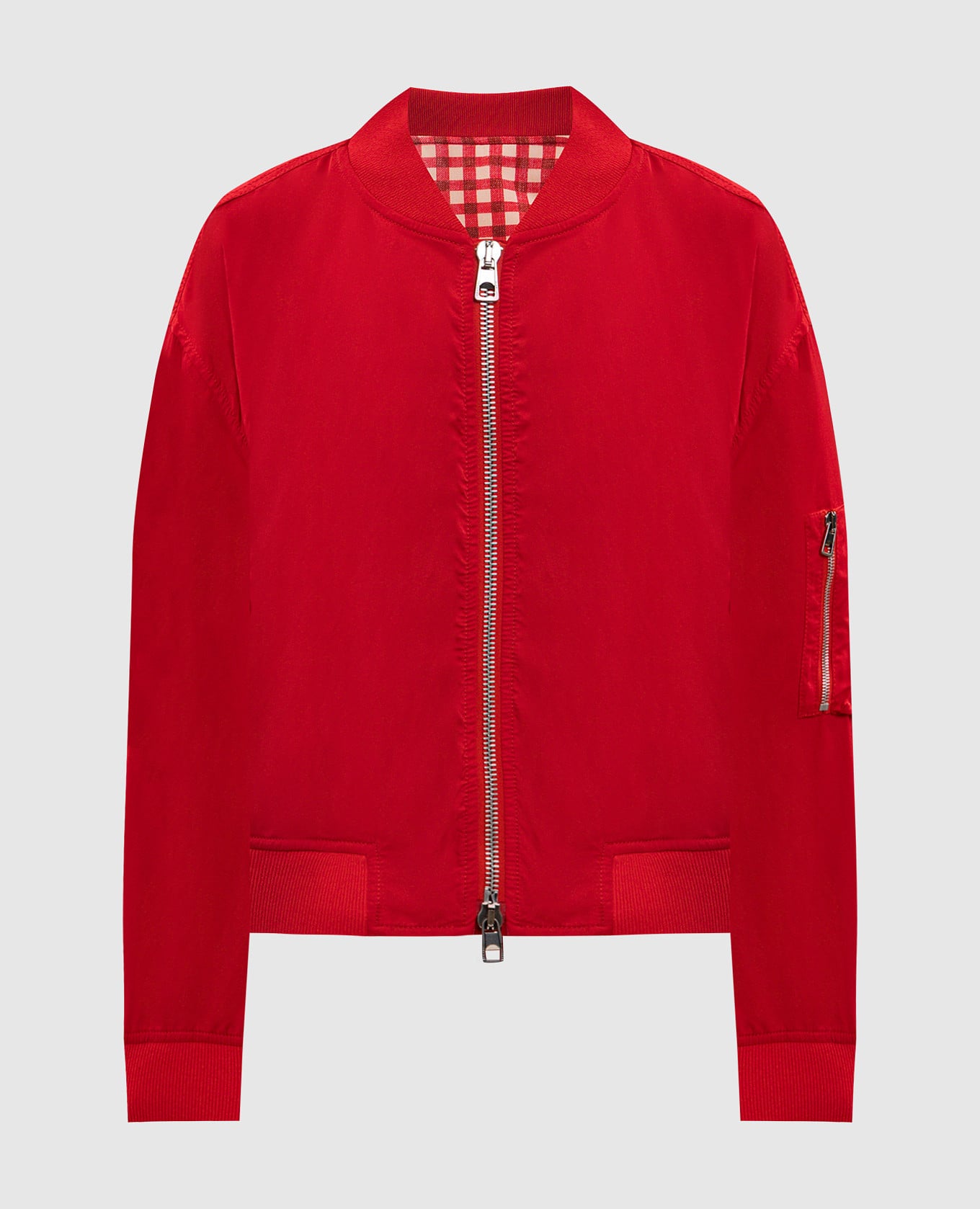 Красный двухсторонний бомбер