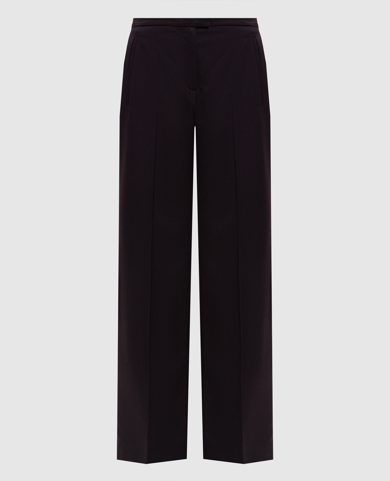 

Фиолетовые брюки из шерсти, Фиолетовый, Прямые брюки