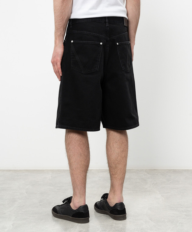 Bottega Veneta Чорні джинсові бермуди з патчем логотипа 861564V69O0 зображення 4