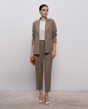 Peserico Білий топ із шовку з ланцюжком моніль A0863407325