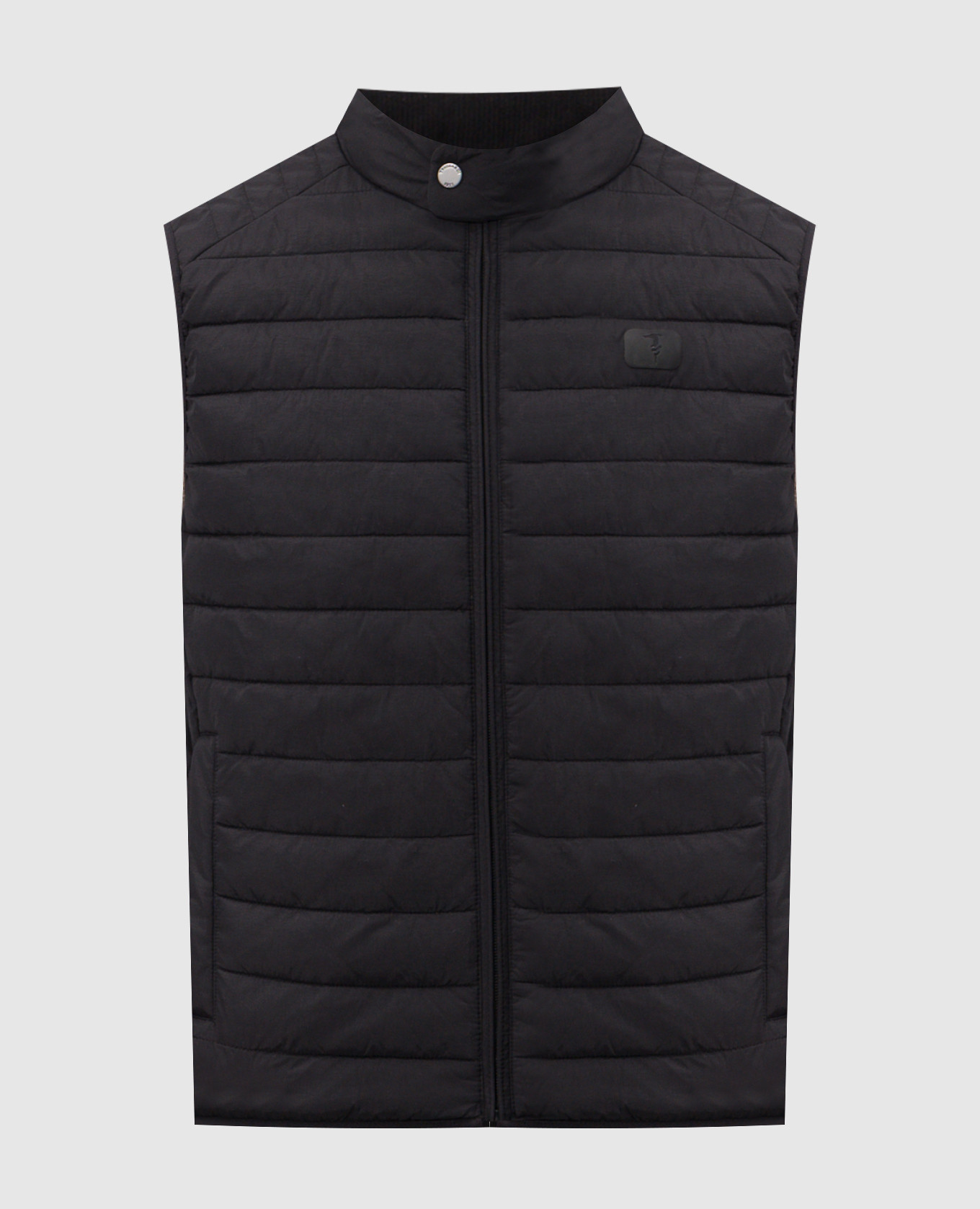 Черный стеганый жилет