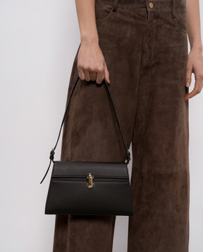 Savette Черная кожаная сумка-трапеция Symmetry H03426