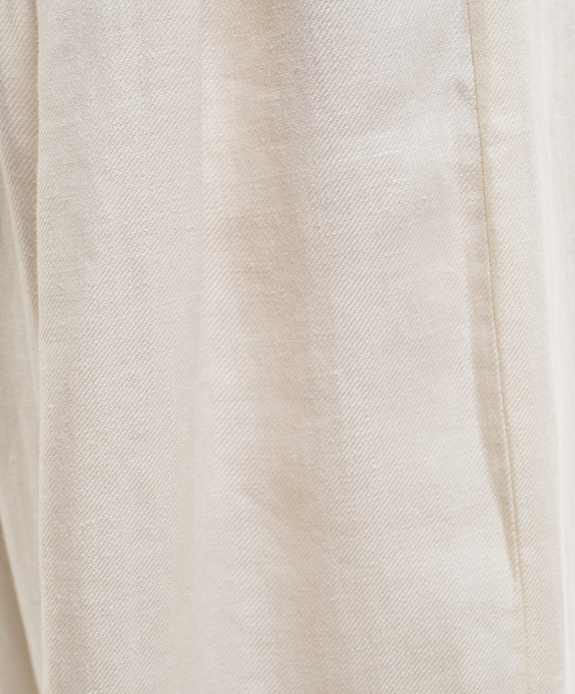 Peserico Штани з льону кольору айворі P0422202606 зображення 5