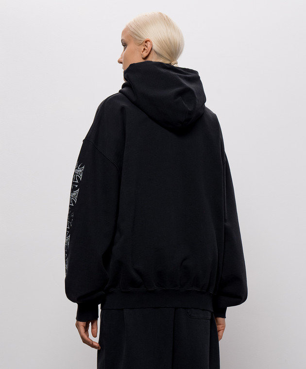 Vetements Чорна спортивна куртка з брендовим принтом MH27ZU250B зображення 4