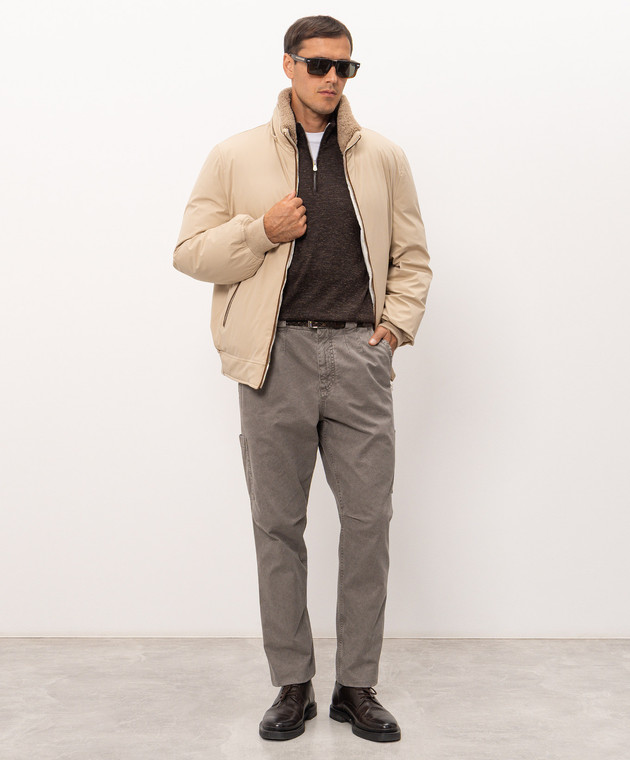 Brunello Cucinelli Серые брюки карго M225NS1060 изображение 2