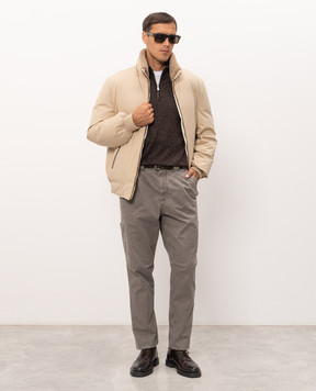 Brunello Cucinelli Серые брюки карго M225NS1060