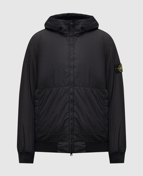 Stone Island Черная куртка с логотипом патча L1S154100110S0A23